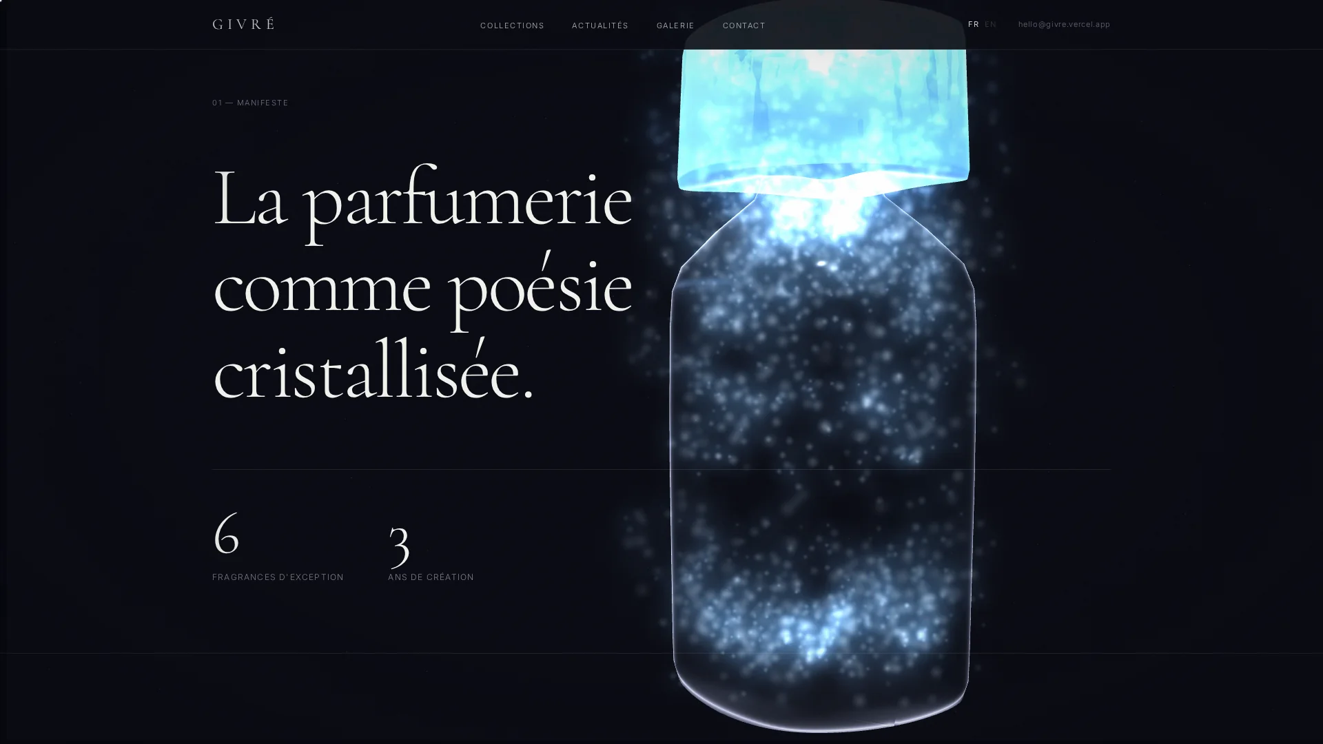 GIVRÉ — Manifeste et chiffres animés